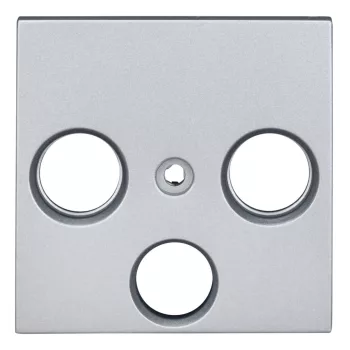   SCHRACK - Fedlap TV antenna csatlakozóaljzathoz, 3 nyílás, ezüst - EV124010--