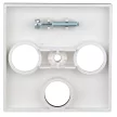 SCHRACK - Fedlap TV antenna csatlakozóaljzathoz, 3 nyílás, ezüst - EV124010--