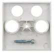 SCHRACK - Fedlap TV antenna csatlakozóaljzathoz, 4 nyílás, ezüst - EV124011--