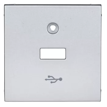 SCHRACK - USB csatlakozó fedlap, ezüst - EV124056--