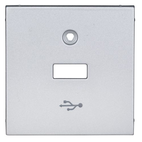 SCHRACK - EV124056 USB csatlakozó fedlap, ezüst