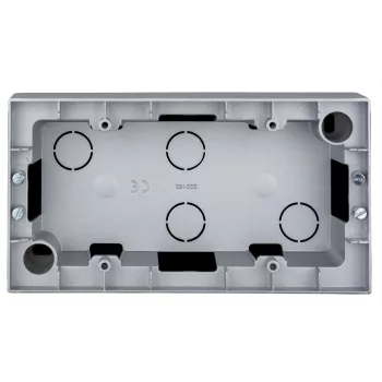   SCHRACK - Falon kívüli szerelődoboz, 2-es, ezüst - EV125007--