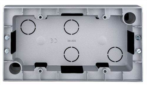 SCHRACK - EV125007 Falon kívüli szerelődoboz, 2-es, ezüst