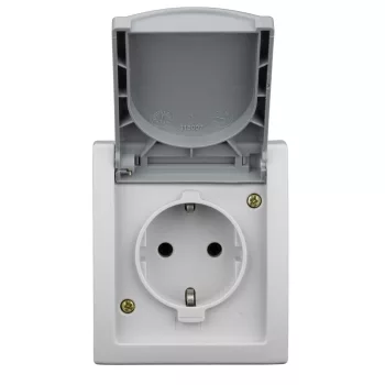   SCHRACK - Falon kívüli dugaszolóaljzat, rugós csatlakozás, IP54 - EV211001--