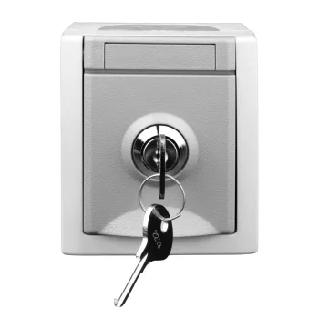   SCHRACK - Falon kívüli dugaszolóaljzat, zárható, rugós, IP54 - EV211002--