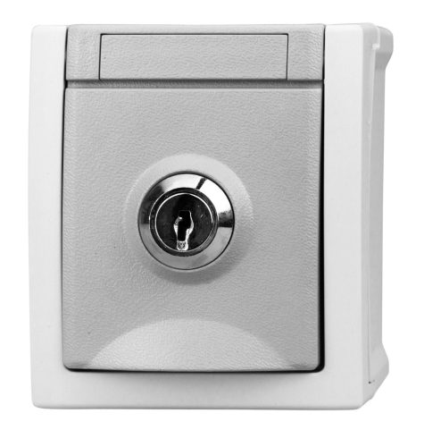 SCHRACK - EV211006 Falon kívüli dugaszolóaljzat, zárható, rugós, IP54