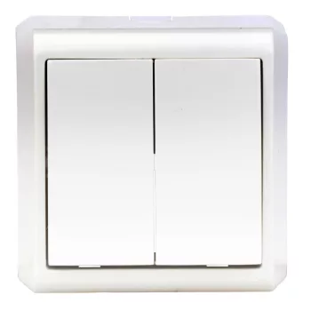   SCHRACK - Falon kívüli csillárkapcsoló, csavaros, IP20, fehér - EV310002--