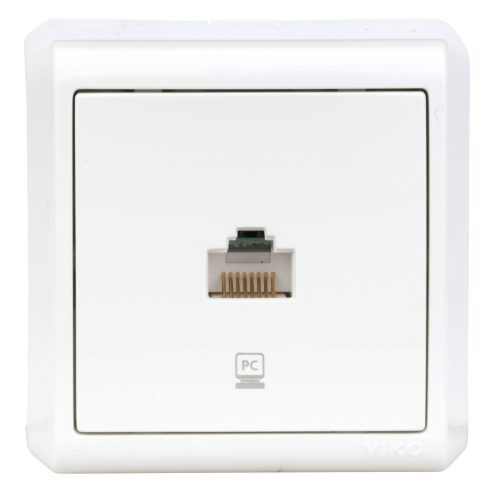 SCHRACK - EV314002 Falon kívüli telefonaljzat, csavaros, IP20, fehér