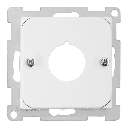SCHRACK - Központi fedlap Ø22,5 mm jelző és működtető készülékekhez VISIO S 55 DESIGN „CUBIC” esetén egyes (EV105301--), kettes (EV105302--) vagy hármas keretet (EV105303--) kell használni a beépítésh
