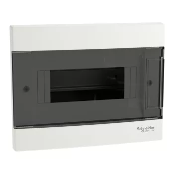   SCHNEIDER EZ9EUA108 - EASY9 EU Kiselosztó, füstszínű ajtó, süllyesztett, 1x8 modul, PEN