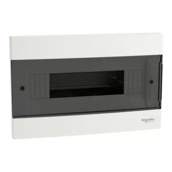   SCHNEIDER EZ9EUA112 - EASY9 EU Kiselosztó, füstszínű ajtó, süllyesztett, 1x12 modul, PEN