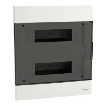   SCHNEIDER EZ9EUA212 - EASY9 EU Kiselosztó, füstszínű ajtó, süllyesztett, 2x12 modul, PEN