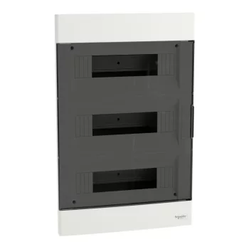   SCHNEIDER EZ9EUA312 - EASY9 EU Kiselosztó, füstszínű ajtó, süllyesztett, 3x12 modul, PEN