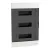 SCHNEIDER EZ9EUA312 - EASY9 EU Kiselosztó, füstszínű ajtó, süllyesztett, 3x12 modul, PEN