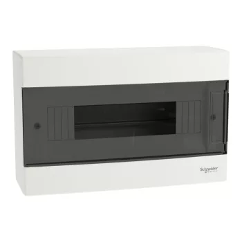   SCHNEIDER EZ9EUC112 - EASY9 EU Kiselosztó, füstszínű ajtó, falon kívüli, 1x12 modul, PEN
