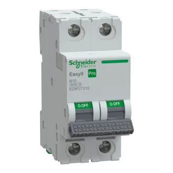 SCHNEIDER EZ9F27210 - EASY9 PRO Kismegszakító, 2P, B, 10A