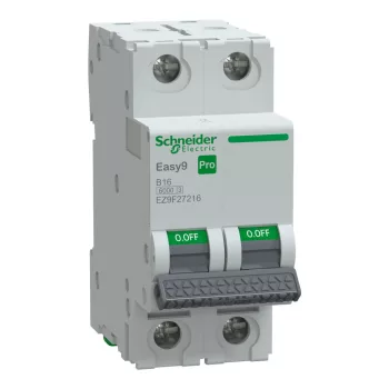 SCHNEIDER EZ9F27216 - EASY9 PRO Kismegszakító, 2P, B, 16A