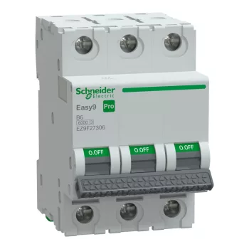 SCHNEIDER EZ9F27306 - EASY9 PRO Kismegszakító, 3P, B, 6A