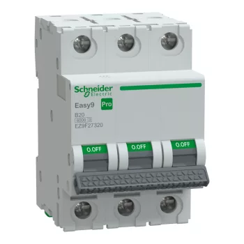 SCHNEIDER EZ9F27320 - EASY9 PRO Kismegszakító, 3P, B, 20A