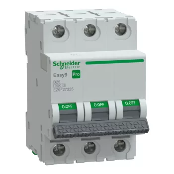 SCHNEIDER EZ9F27325 - EASY9 PRO Kismegszakító, 3P, B, 25A