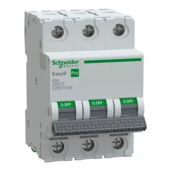 SCHNEIDER EZ9F27350 - EASY9 PRO Kismegszakító, 3P, B, 50A