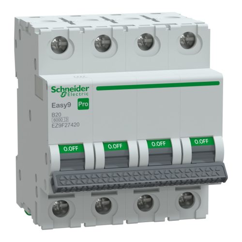 SCHNEIDER EZ9F27420 - EASY9 PRO Kismegszakító, 4P, B, 20A