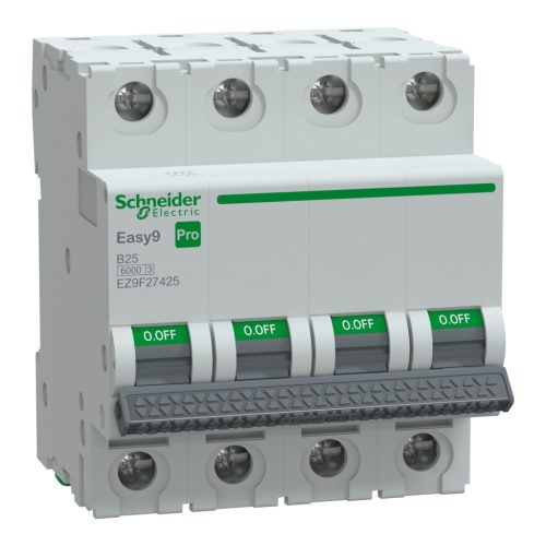 SCHNEIDER EZ9F27425 - EASY9 PRO Kismegszakító, 4P, B, 25A