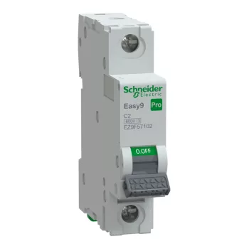 SCHNEIDER EZ9F57102 - EASY9 PRO Kismegszakító, 1P, C, 2A