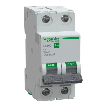 SCHNEIDER EZ9F57202 - EASY9 PRO Kismegszakító, 2P, C, 2A