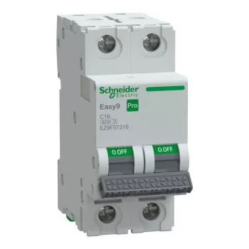 SCHNEIDER EZ9F57216 - EASY9 PRO Kismegszakító, 2P, C, 16A