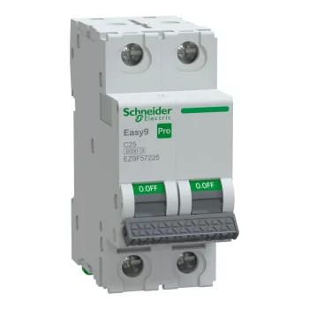 SCHNEIDER EZ9F57225 - EASY9 PRO Kismegszakító, 2P, C, 25A