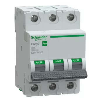 SCHNEIDER EZ9F57325 - EASY9 PRO Kismegszakító, 3P, C, 25A