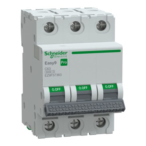 SCHNEIDER EZ9F57363 - EASY9 PRO Kismegszakító, 3P, C, 63A