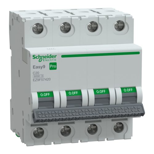 SCHNEIDER EZ9F57420 - EASY9 PRO Kismegszakító, 4P, C, 20A
