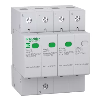   SCHNEIDER EZ9L33745 - EASY9 PRO Túlfeszültség-korlátozó, T2, 45kA, 3P-N