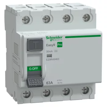   SCHNEIDER EZ9R49463 - EASY9 PRO Áram-védőkapcsoló, A osztály, 4P, 63A, 30mA