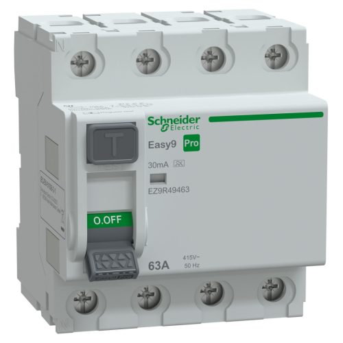 SCHNEIDER EZ9R49463 - EASY9 PRO Áram-védőkapcsoló, A osztály, 4P, 63A, 30mA