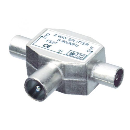 SOMOGYI ELEKTRONIC - FS 28X - Koax elosztó   1dugó-2alj,fém