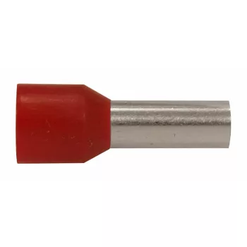   SCHRACK - Érvéghüvely, szigetelt, 10mm², hossz=21mm, piros - GI55730105