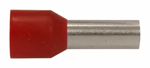 SCHRACK - Érvéghüvely, szigetelt, 10mm², hossz=21mm, piros - GI55730105