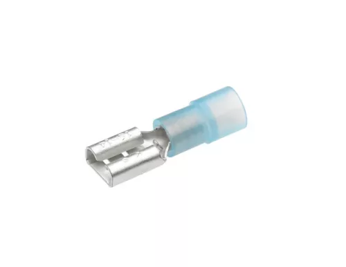 SCHRACK - Szigetelt csúszósaru hüvely, 6,3 kék, 1,5-2,5mm²  - GIC180232-