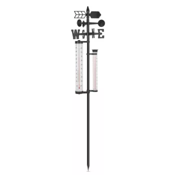   Kerti időjárás állomás - hőmérő, esőmérő, szélmérő - 145 cm