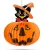 Halloween-i tökös lampion - macskával - akasztható - 26 cm