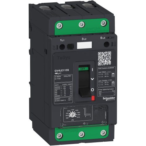 SCHNEIDER GV4LE12S - GV4LE motorvédő mágneses 12.5A 100kA EverLink