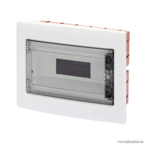 GW40605BS - Lakáselosztó 12mod süllyesztett füstszínű átlátszó ajtóval RAL9016 80A N/E sorkapocs