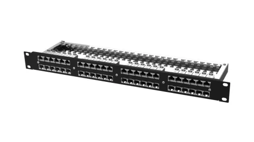 SCHRACK - preLink DC-Panel 19" 1U 48x RJ45 Cat.6a, AWG 24-22 - HEKPR648IB