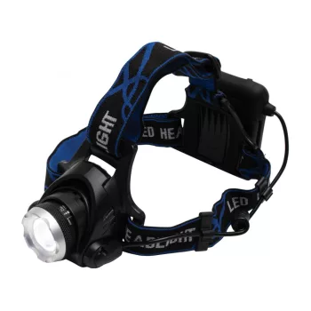   SOMOGYI ELEKTRONIC - HLM 4 - LED-es fém fejlámpa, zoom, 800 lumen