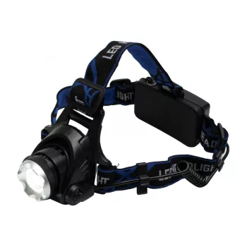   SOMOGYI ELEKTRONIC - HLM 5R - LED-es tölthető fém fejlámpa, zoom, 1000 lumen