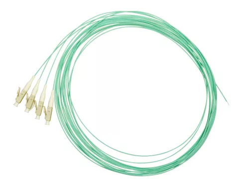SCHRACK - Optikai pigtail, LC 50/125µm OM3, 2m, Easy Strip vízkék, 4db CLASSIC - HLP03L002E