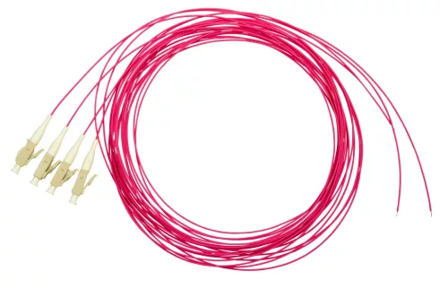 SCHRACK - Optikai pigtail, LC, 50/125µm, OM4, 2m, Easy Strip lila, 4db CLASSIC - HLP04L002E